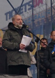 Josef Zissels speaking at Euromaidan in Kiev last December.